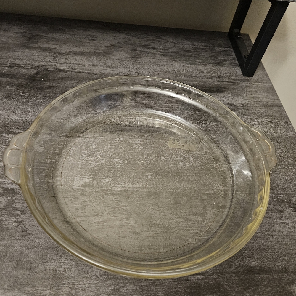 VTG Pyrex 229 Clear Glass Pie Baking Pan Dish